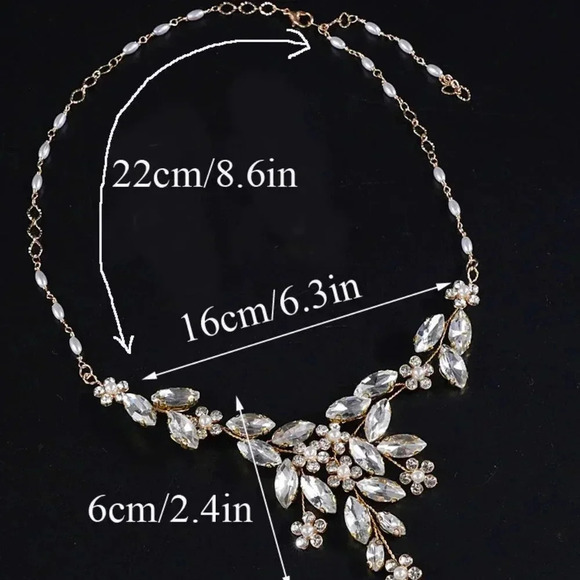 Heandmade Bridal set  Hairpiece, Necklace, earrings and Bridal sash main image 9